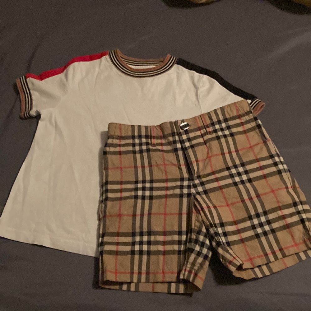 Boys Gently Used Burberry Short Set